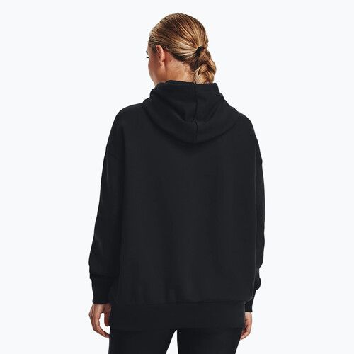 Felpa da donna Under Armour Icon Fleece con cappuccio nero/bianco