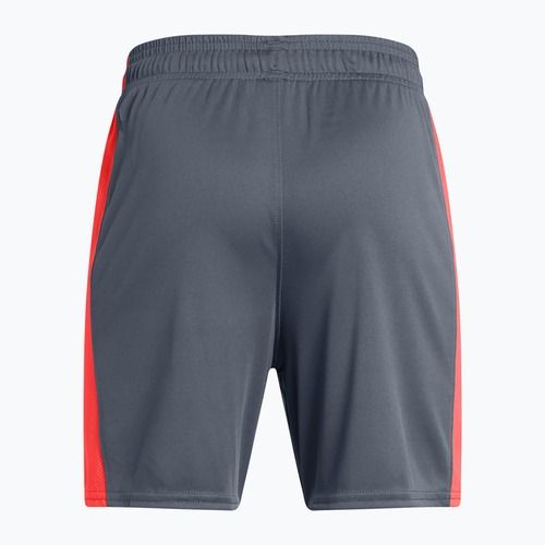 Pantaloncini da calcio Under Armour da bambino Challenger Knit downpour grigio / fuoco / bianco