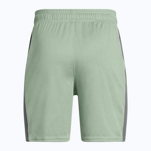 Pantaloncini da calcio Under Armour Challenger Knit verde silice / castlerock / bianco da bambino