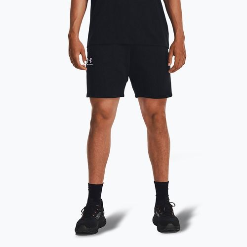 Pantaloncini da uomo Under Armour Icon Fleece nero/bianco