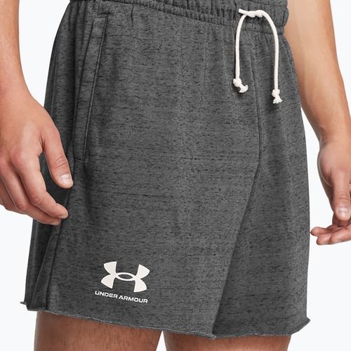 Pantaloncini Under Armour Rival Terry 6in castlerock/onyx white da uomo