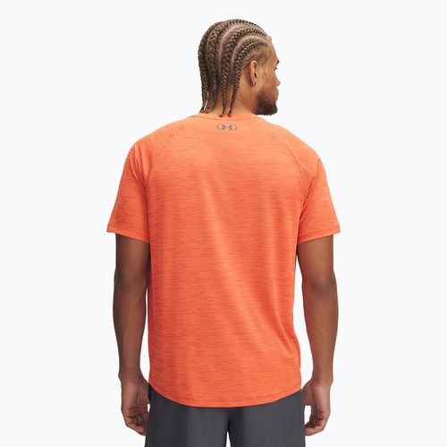 Maglietta da allenamento Under Armour Tech Textured fire/ares red/castlerock da uomo