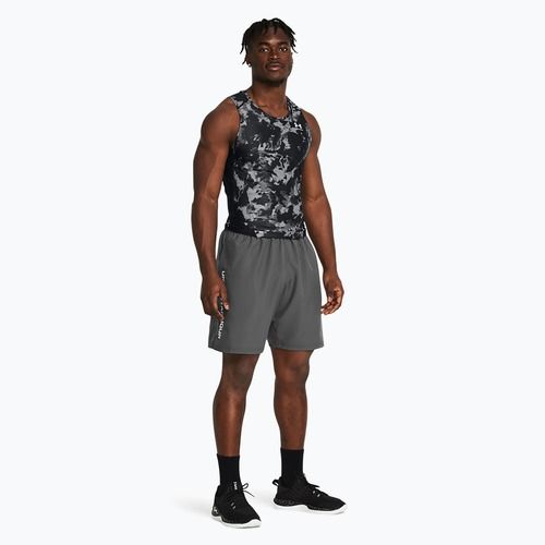 Pantaloncini da allenamento Under Armour Woven Wordmark castlerock/bianco da uomo