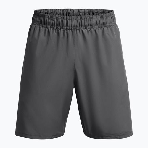 Pantaloncini da allenamento Under Armour Woven Wordmark castlerock/bianco da uomo