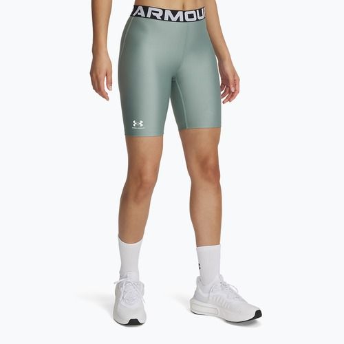 Pantaloncini Under Armour donna HG Authentics 8in verde silice / bianco