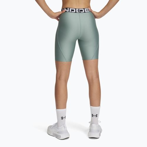 Pantaloncini Under Armour donna HG Authentics 8in verde silice / bianco