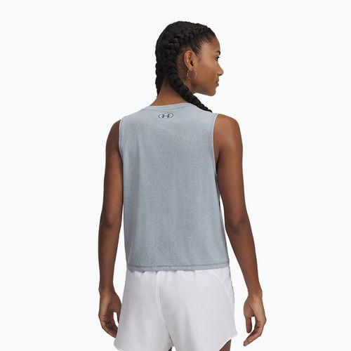 Under Armour Rush Energy Crop Tank canotta da allenamento donna grigio acquazzone/grigio acquazzone