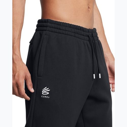 Pantaloni Under Armour Curry Splash Jogger nero/bianco da uomo in terra battuta