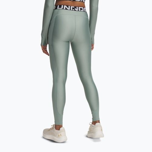 Leggings Under Armour HeatGear Rib verde silice/verde silice/bianco da donna