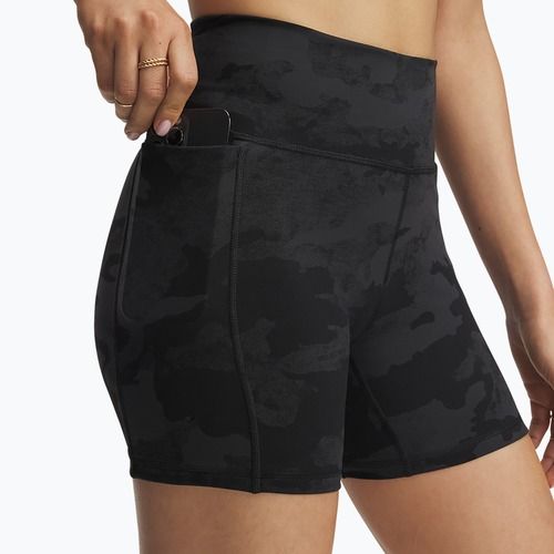 Pantaloncini da allenamento Under Armour Project Rock middy nero/nero da donna