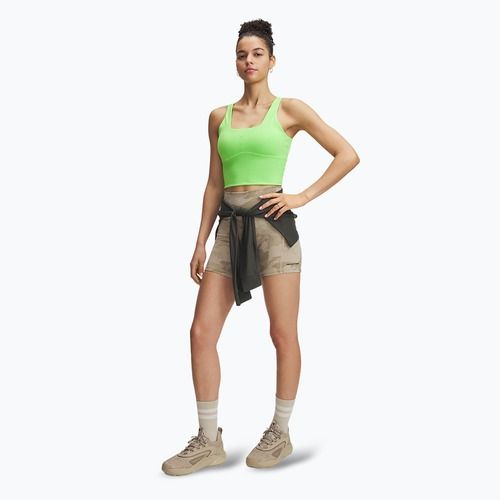 Pantaloncini da allenamento Under Armour Project Rock middy city cachi/nero da donna