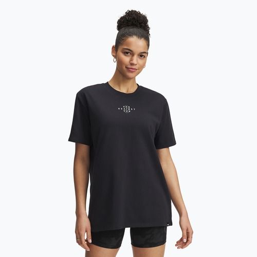 Maglietta Under Armour Project Rock Campus da donna nero/bianco clay/verde iridato