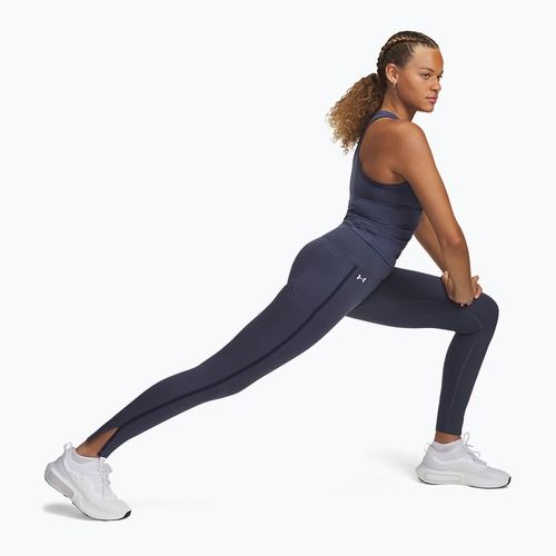 Leggings Under Armour Motion Piped donna grigio acquazzone/marino notte/bianco