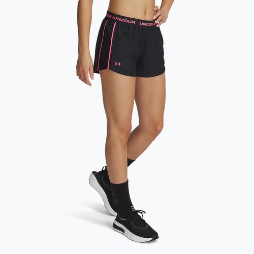 Pantaloncini Under Armour Tech Play Up donna nero/super rosa