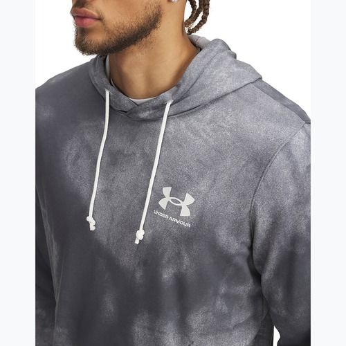 Felpa da uomo Under Armour Rival Terry Printed castlerock/onyx white