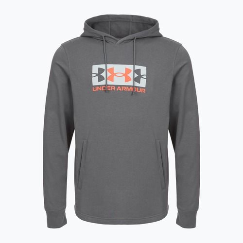 Felpa da uomo Under Armour Rival Terry Logo castlerock/grigio mod/ fuoco