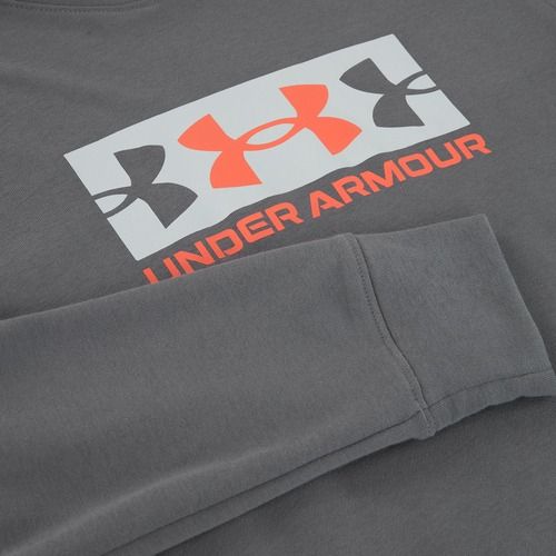 Felpa da uomo Under Armour Rival Terry Logo castlerock/grigio mod/ fuoco