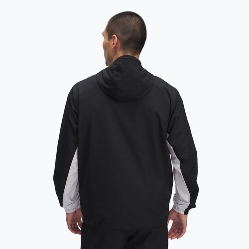 Giacca a vento Under Armour Rival Woven da uomo nero/nero/bianco