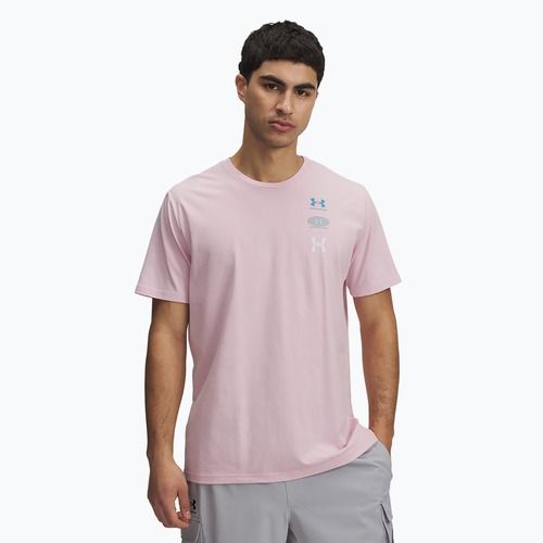 Maglietta Under Armour 60/40S Evol Logo prime uomo rosa/blu scuro/bianco