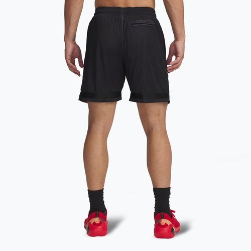 Pantaloncini da basket da uomo Uder Armour Curry Statement I nero / fuoco