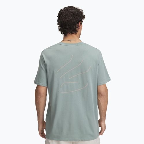 Maglietta da basket Under Armour Curry Heavyweight Trend da uomo verde silice/verde silice