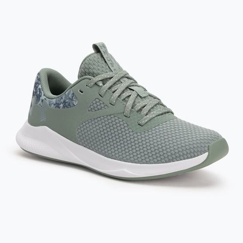 Under Armour Charged Aurora 2+ verde silice/bianco/metallico silice, scarpe da ginnastica da donna