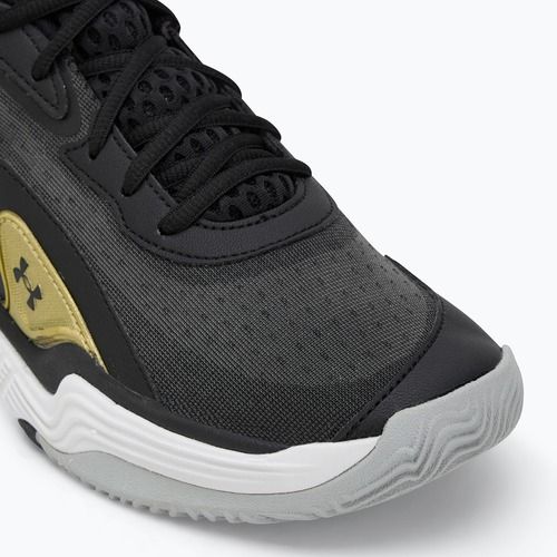 Under Armour Spawn 7 scarpe da basket nero/oro metallico/nero