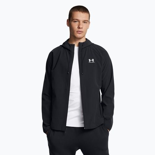 Giacca da allenamento Under Armour Vibe Woven nero/bianco