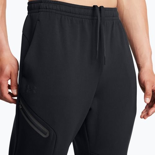 Pantaloni Under Armour Unstoppable Fleece da uomo nero/nero