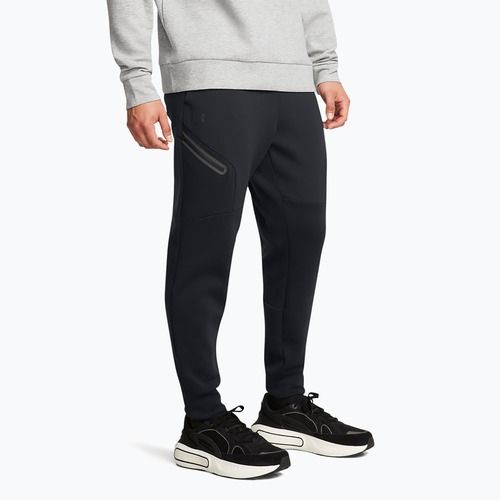 Pantaloni Under Armour Unstoppable Fleece da uomo nero/nero