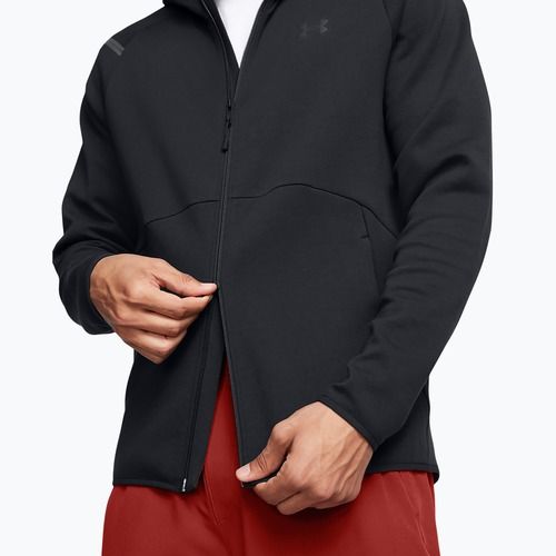 Felpa Under Armour Unstoppable Fleece Full Zip HD uomo nero/nero
