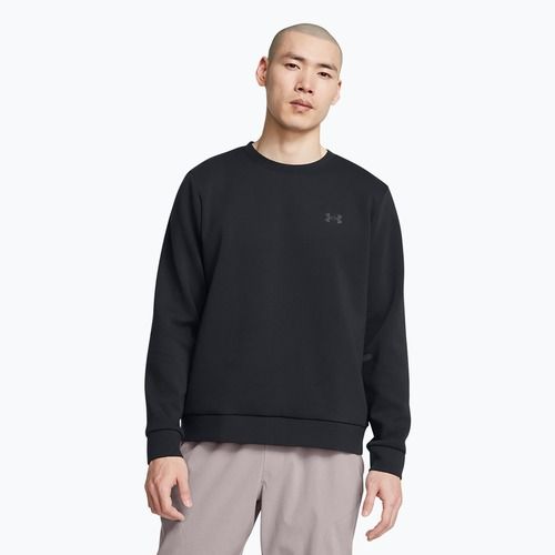 Felpa Under Armour Unstoppable Fleece Crew uomo nero/nero