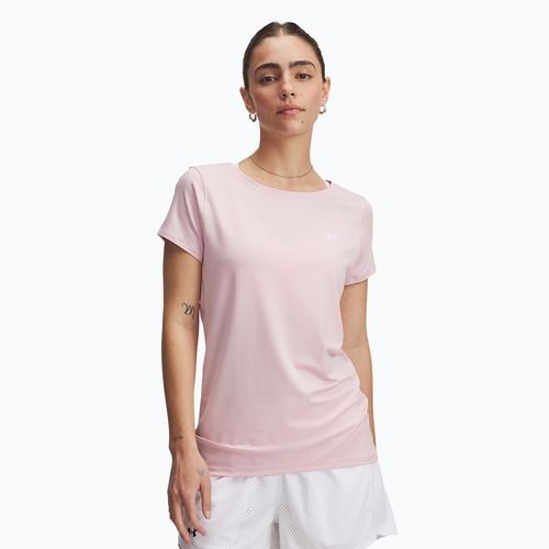 Maglietta da allenamento Under Armour donna HG Armour prime rosa/bianco