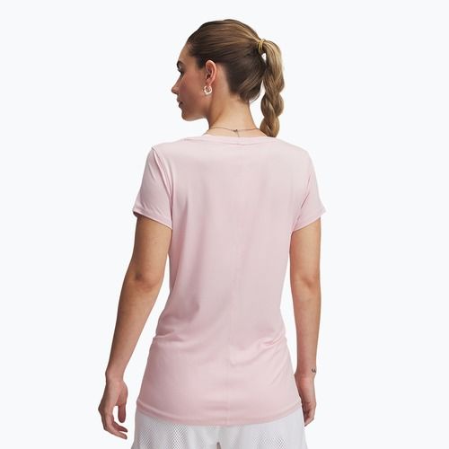 Maglietta da allenamento Under Armour donna HG Armour prime rosa/bianco