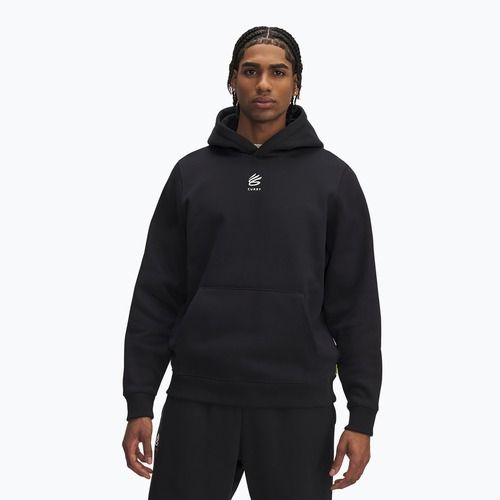 Felpa con cappuccio Under Armour Curry Splash Uomo nero/bianco clay