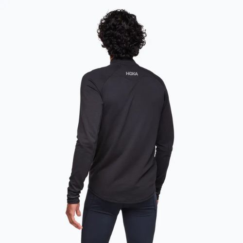 Maniche lunghe da running da uomo HOKA BaseZip LS nero