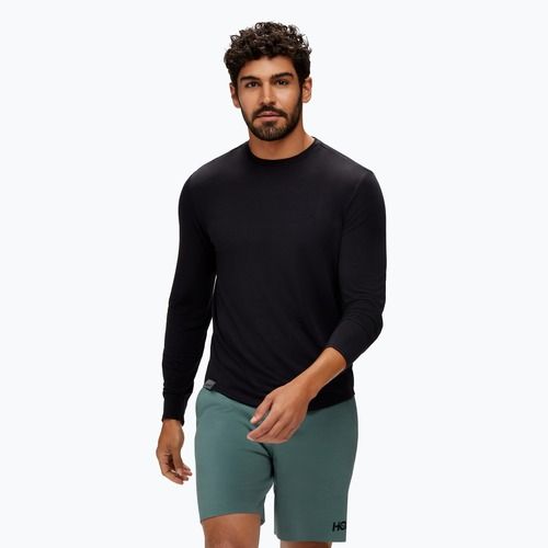 Maglietta a maniche lunghe da uomo HOKA Essential LS Tee nera