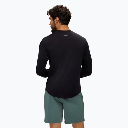 Maglietta a maniche lunghe da uomo HOKA Essential LS Tee nera
