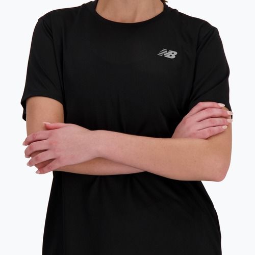 Maglietta da corsa New Balance Essentials SS da donna, nero