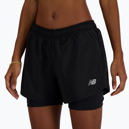 Pantaloncini da corsa New Balance Sport Essentials 2IN1 da donna, nero