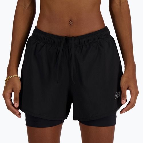 Pantaloncini da corsa New Balance Sport Essentials 2IN1 da donna, nero