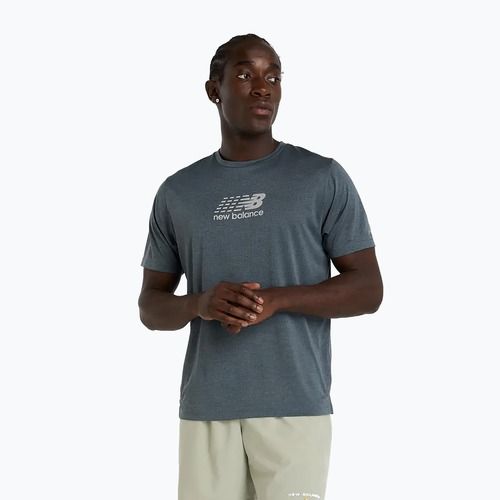 Maglietta da corsa New Balance Athletics Reflective graphite da uomo