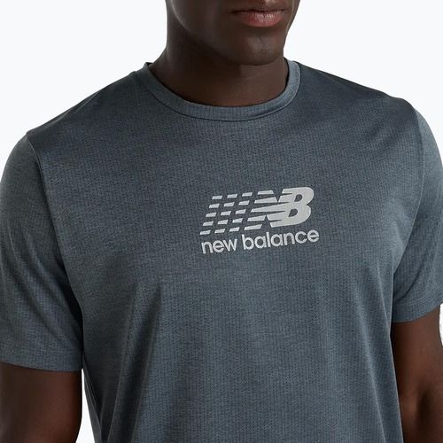 Maglietta da corsa New Balance Athletics Reflective graphite da uomo