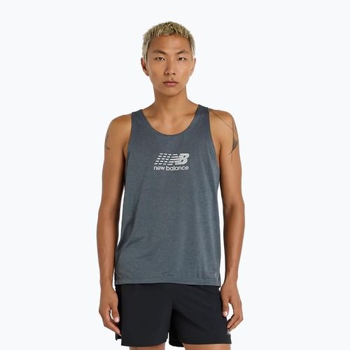 Canotta da corsa New Balance Athletics Reflective graphite da uomo