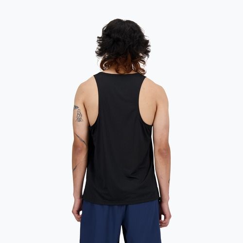 Canotta New Balance Sport Essentials Singlet nera da uomo per la corsa