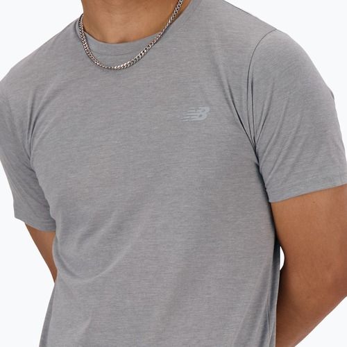 Maglietta New Balance Sport Essentials Heathertech grigio uomo