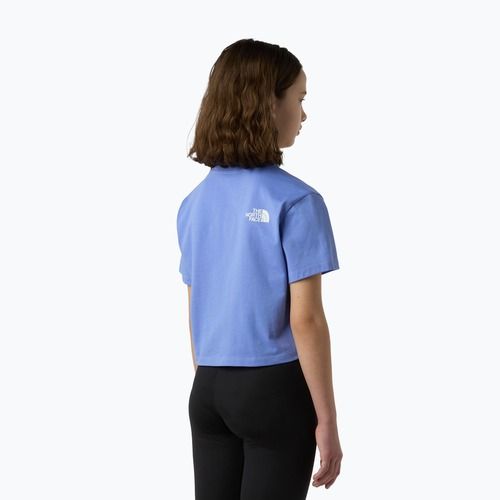 Maglietta da bambino The North Face Crop Easy Tee blu virtuale