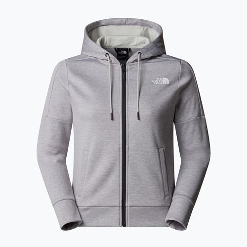 Felpa donna The North Face Reaxion Fleece Full Zip Hoodie tnf grigio chiaro heather