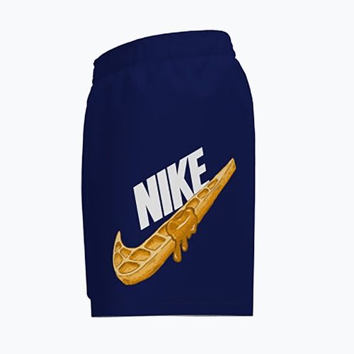 Pantaloncini da bagno per bambini Nike Swoosh Waffle 4" Volley midnight navy