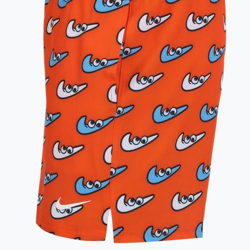 Pantaloncini da bagno Nike Multi Print 5" Volley da uomo, arancione blaze